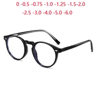 GSBJXZ TR90 bloqueador de luz azul gafas redondas para miopía mujeres hombres estudiantes gafas ópticas graduadas 0-0,5-0,75 a-6,0