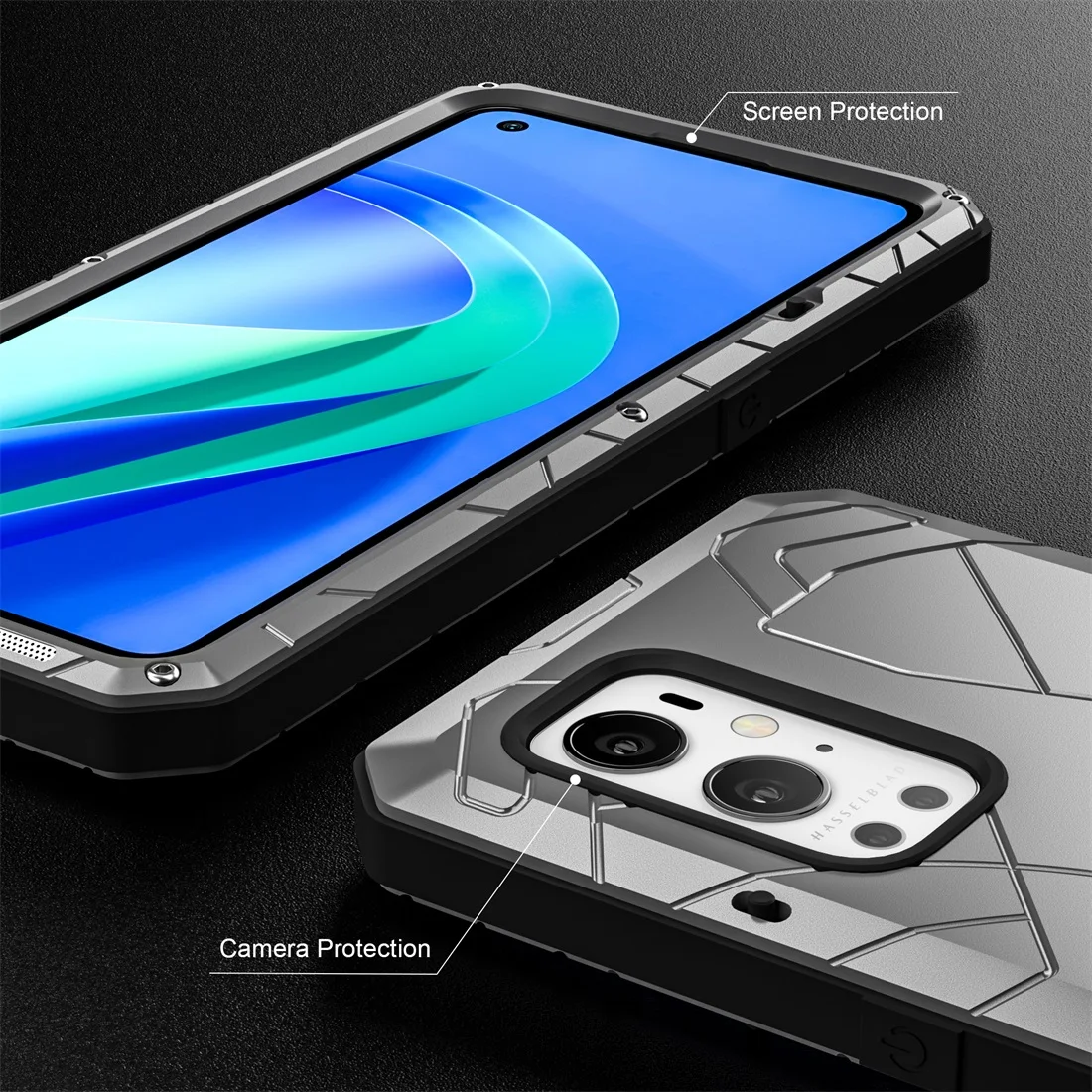 Imatch Aluminum Metal Silicone Shockproof Cover For Oneplus 9 Pro Ace 3v Cover No Tempered Glass Gift Case Heavy Duty Protector