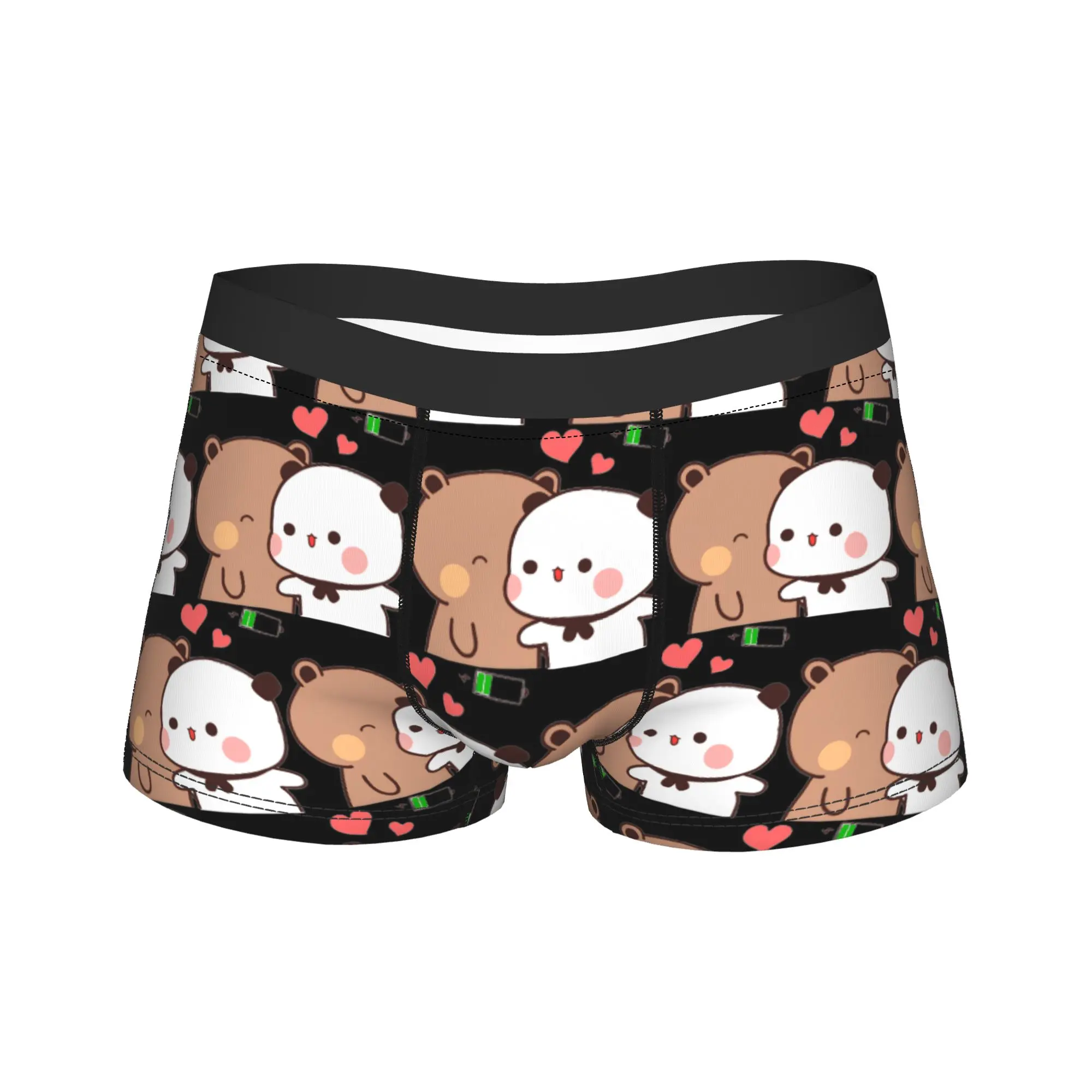 

Мужские трусы-боксеры Kawaii Bubu Dudu с изображением пары панд, высококачественные, классические, с возможностью индивидуального дизайна, большие размеры
