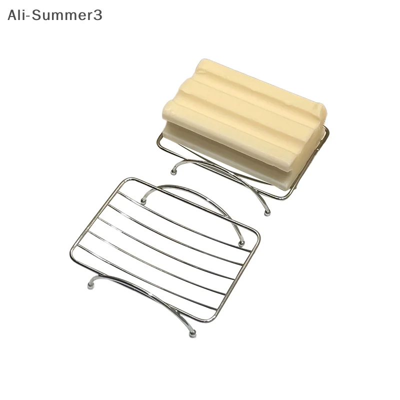 (YY)1Pc 2025 New Stainless Steel Soap Dishes Rust-resistant Saver Basket For Bathroom Toilet Shower Soap Holder Case Accessories