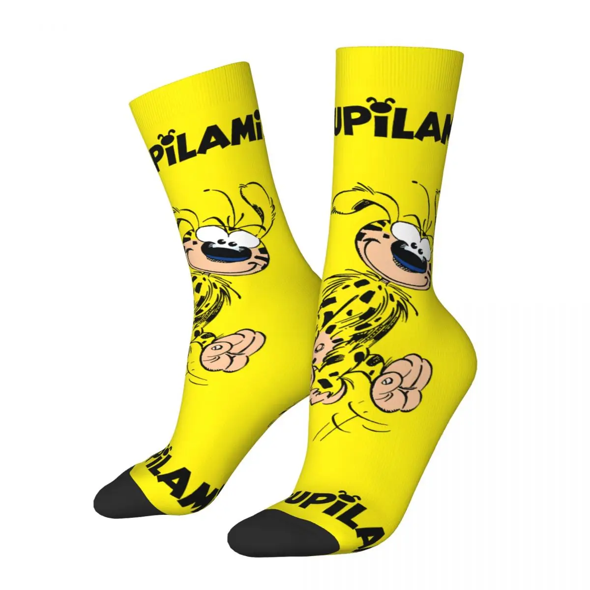 Marsupilami-Chaussettes de sport imprimées en 3D pour garçon et fille, mi-mollet