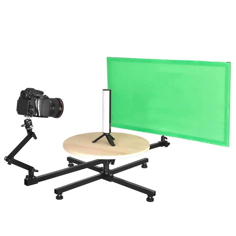 360° Panoramic Surrounding Rotating Table Photography Studio Video Shooting Auxiliary Base SLR Camera Round Rotary Stand