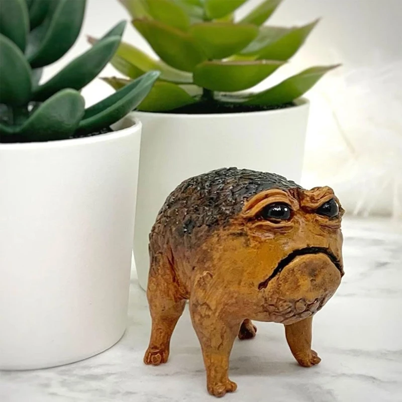 

Grumpy Frog Toad Statue Ugly Angry Outdoor Garden Yard Frog Decor Statue Fun Novelty Home Office Frog Decor Sculpture