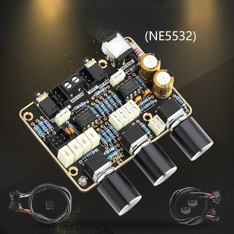 

For AIYIMA HIFI NE5532 Stereo Preamplifier Pre Amp Tone Board Audio Amplifier Module Turning Board with Treble Bass Adjustment