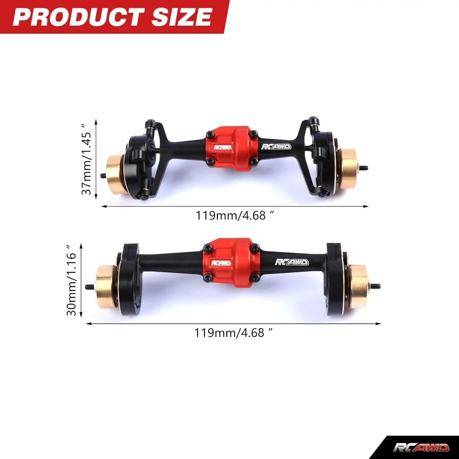 RCAWD Aluminum Front & Rear Portal Axle 195g For 1/18 HOBBYPLUS 4WD Crawlers upgrades parts