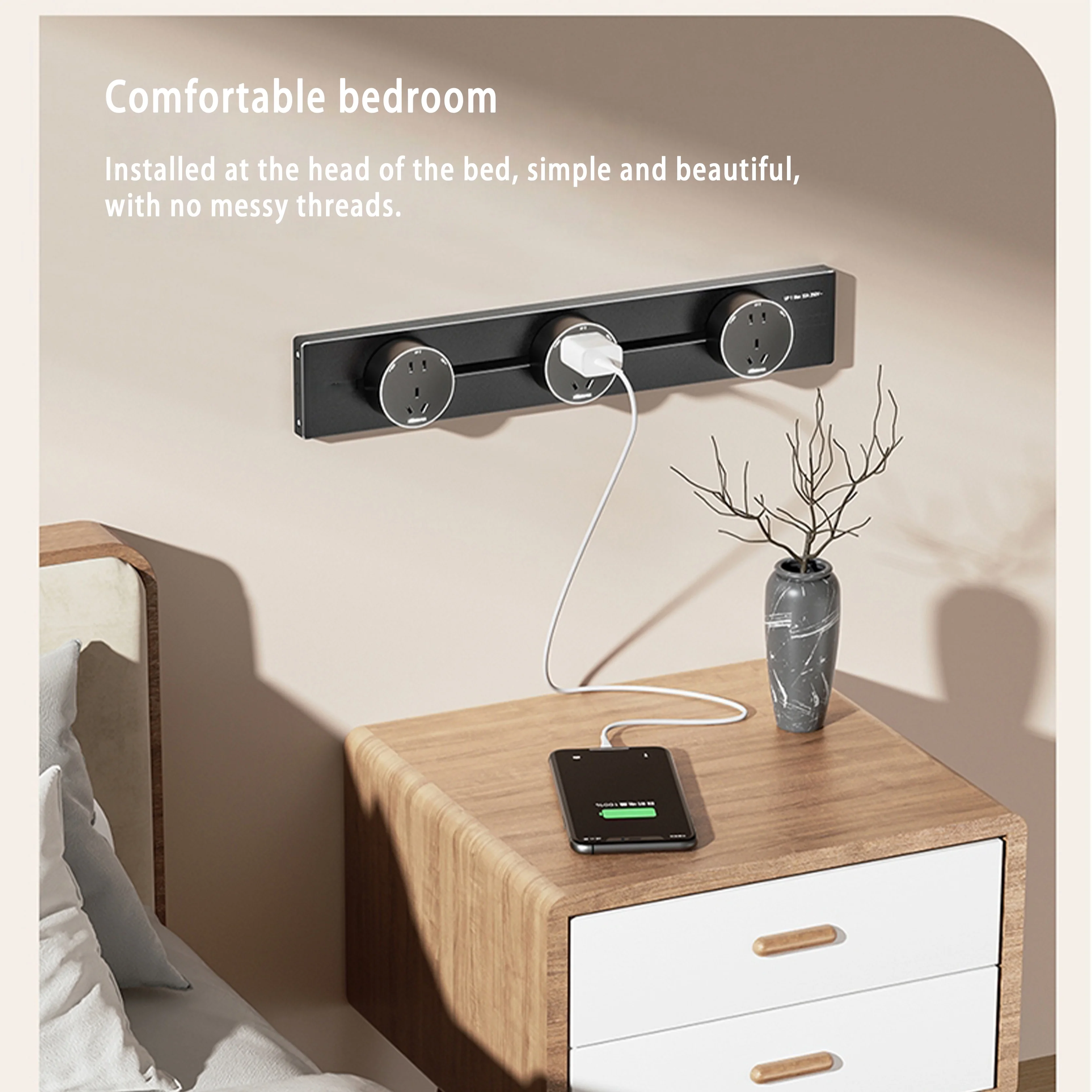 Modern Luxury 5m Cable Aluminum Alloy Tabletop Universal Outlets 32A/15A Rated Current 2 USB Output UK EU US AU Adapters for IT