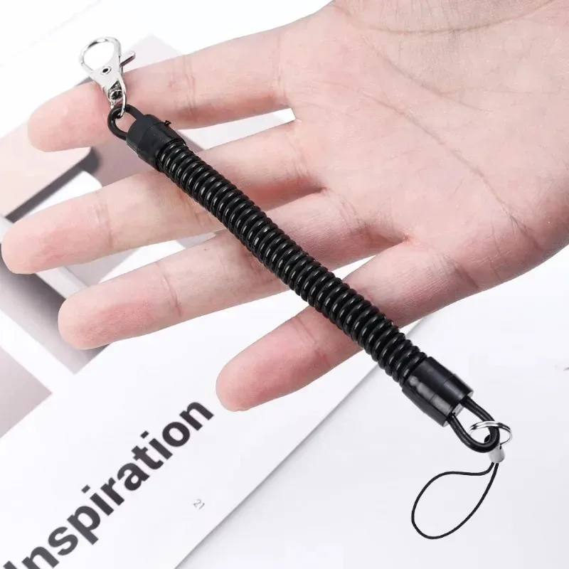 Telescopic Spring Anti-theft Lanyard Wrist Lanyard Strap Gasket Cell Phone Safety Tether with Patch for Mobile Phone Accessories