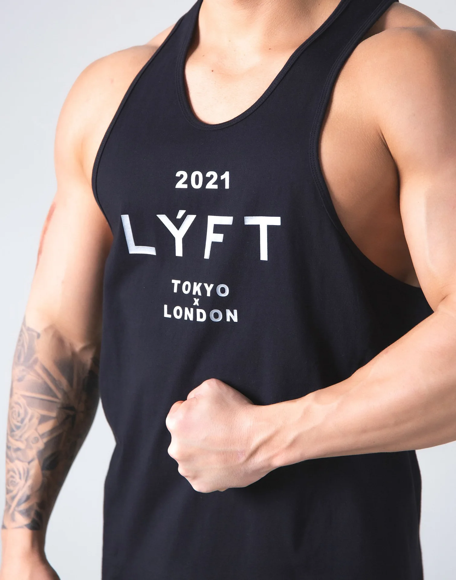 2024 New LYFT Fitness vest Men\'s fitness Breathable slim-fit sports trend summer cotton sleeveless vest