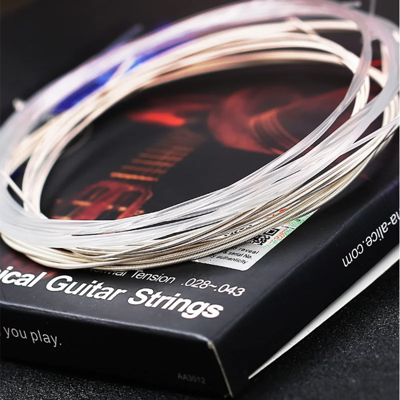 Alice Classical Guitar Strings AJ500 028-043 Nylon Silver Jacketed Wire Vacuum Packaging Nano Coating Parts