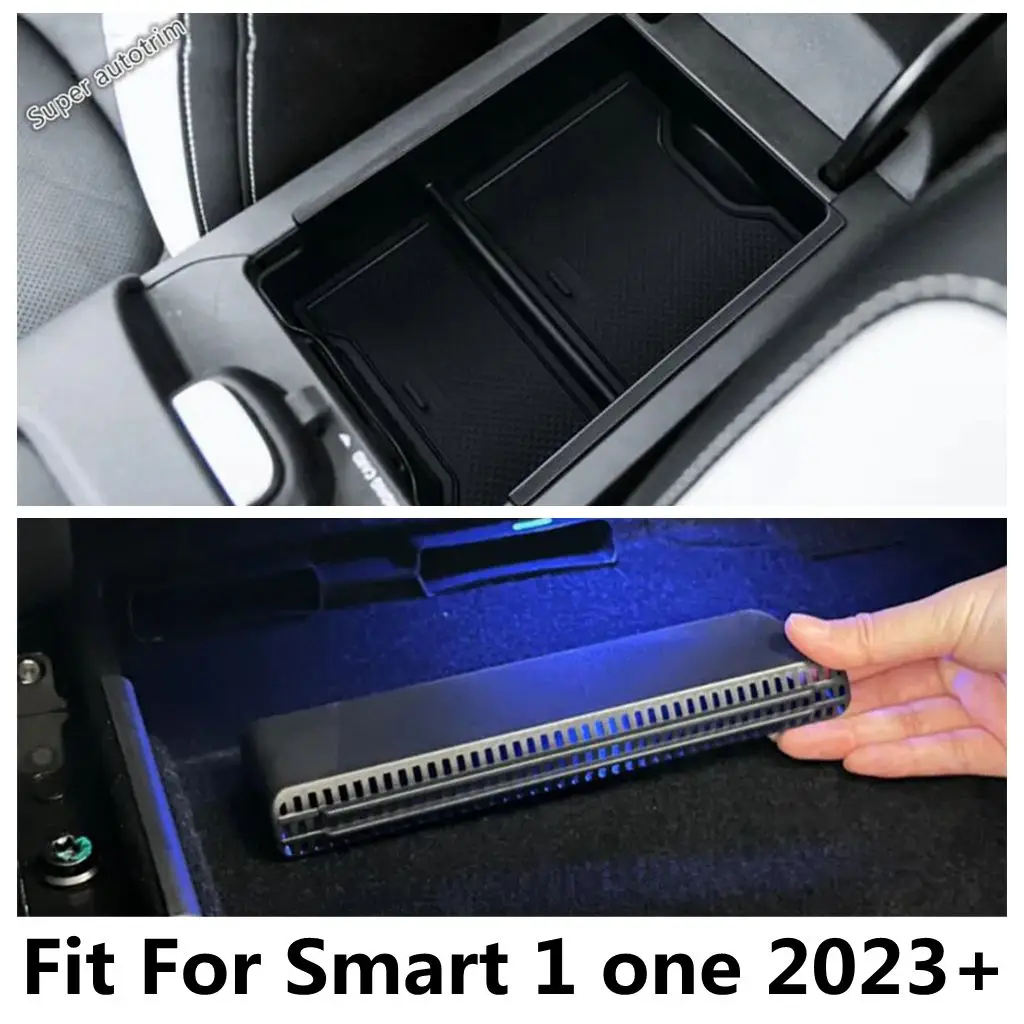 

Armrest Storage Box Pallet Tray Container / Seat Under Air AC Outlet Vent Dust Cover Fit For Smart 1 one 2023 2024 Accessories