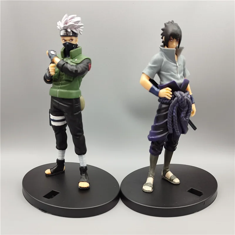 18cm Naruto Anime Figure Shippuden Uchiha Sasuke Hatake Kakashi Namikaze Minato Action Figure Collection Model Toys Gifts