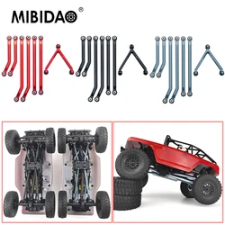 MIBIDAO Aluminum Alloy Heightened Link Rod Kit for Axial SCX24 90081 Deadbolt AXI00004 1/24 RC Crawler Car Model Upgrade Parts