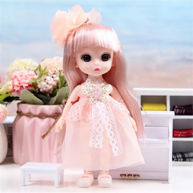 27 Models 17cm Lolita Doll Movable Joint Doll 3D Big Eyes Doll Fashion Princess Doll DIY Dress Up Toy Doll With Clothes Gifts