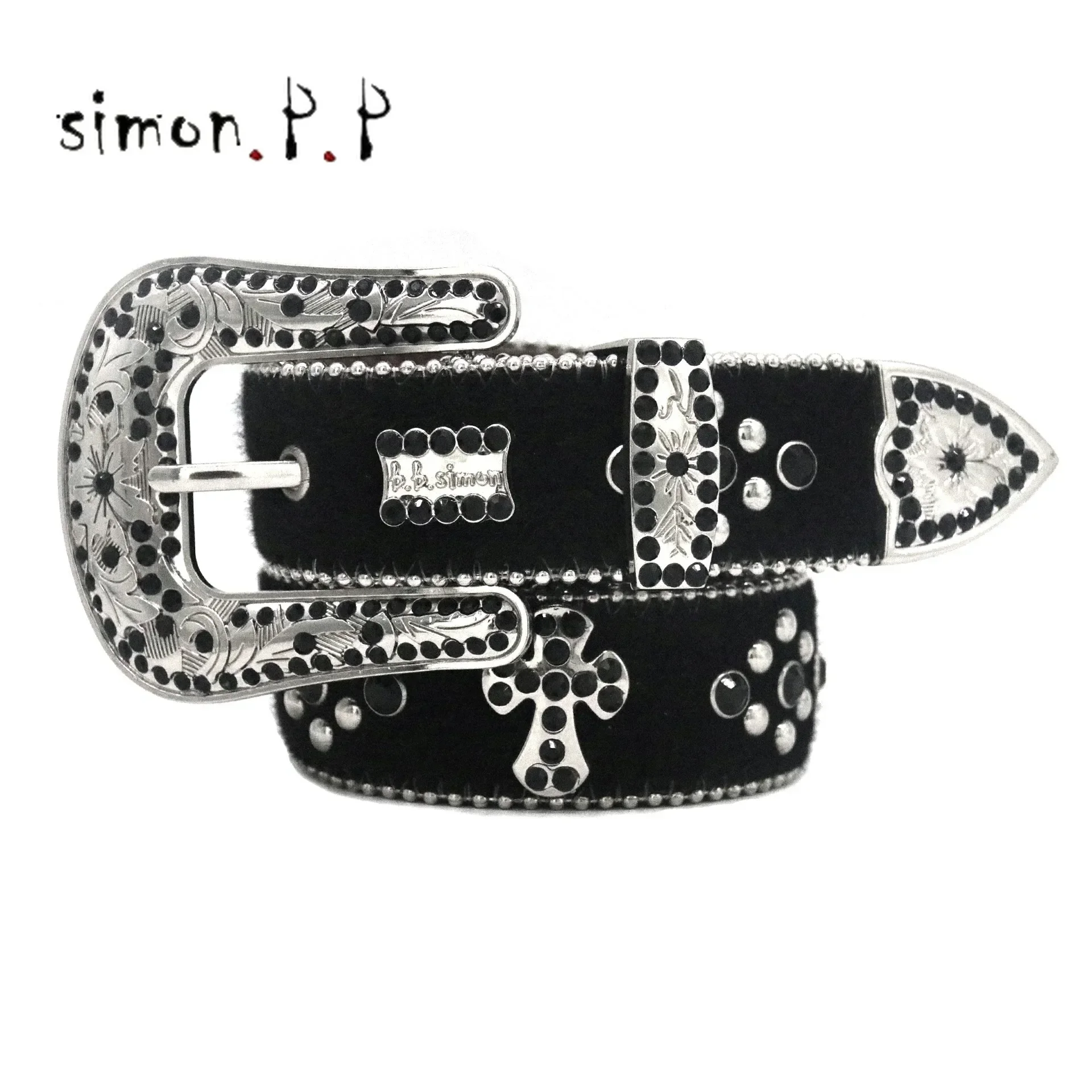 

Skull Rhinestone Belts Luxury Designer Brand Genuine Leather Crystal Studded Western Cowboy Diamond Bling Belt For Jeans