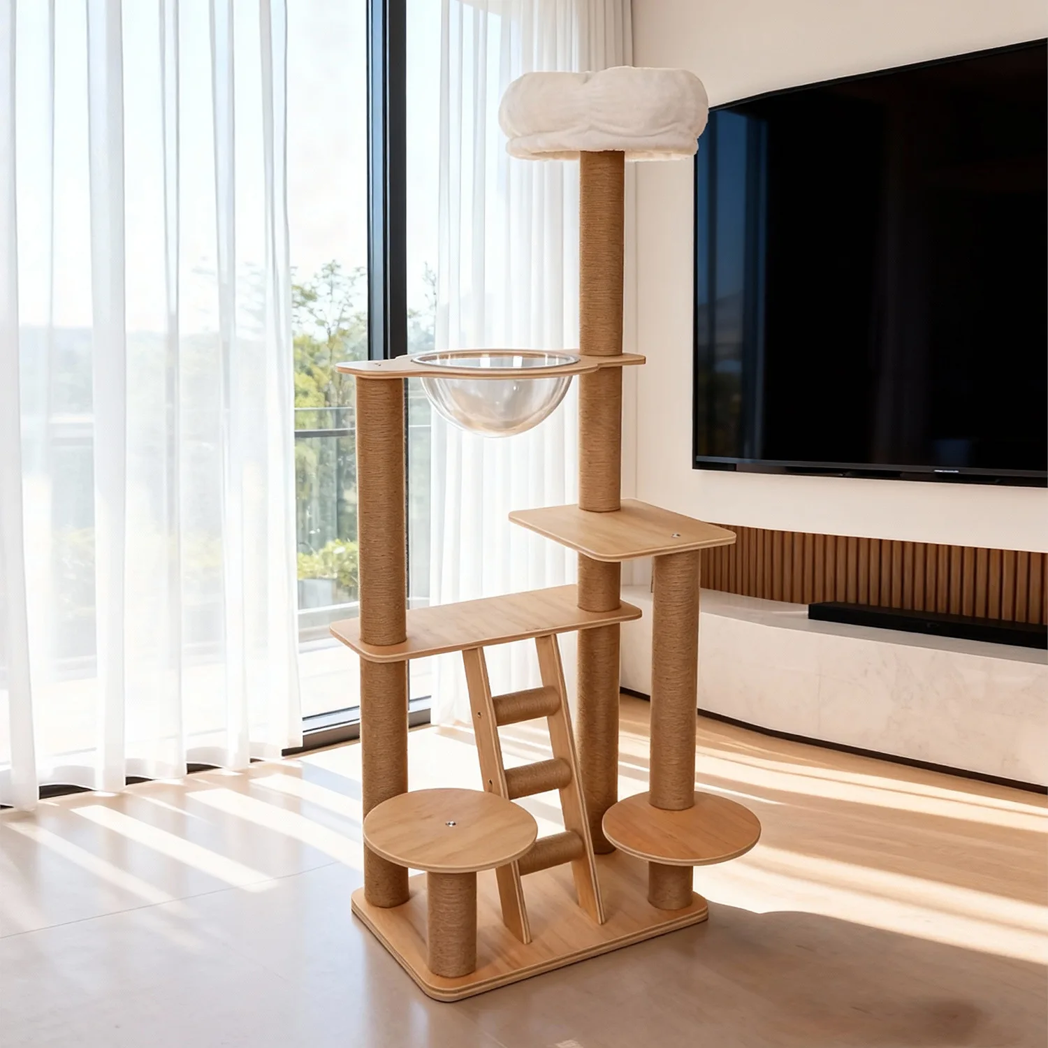 Cat climbing frame, cat nest, cat tree integration, space capsule Tongtian pillar, large and small household