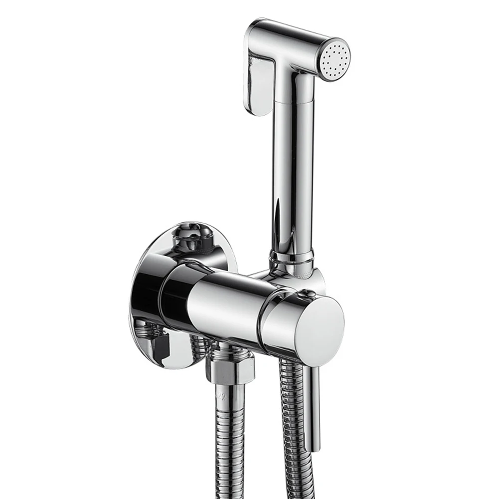 

Shower Toilet Bidet Sprayer Set with Adjustable Pressure and Angle Valve for Personal Hygiene and Pet Cleaning