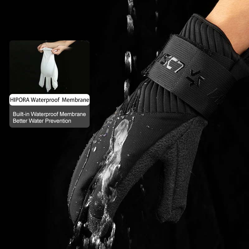 LDSKI Ski Gloves Kevlar Women Men Wrist Pad Waterproof Thermal Insulated Winter Warm Mittens 3M Thinsulate Snowboard Accessories