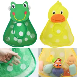 Bebê banheiro saco de malha para brinquedos de banho saco crianças cesta para brinquedos net desenhos animados formas animais à prova dwaterproof água pano areia brinquedos praia armazenamento