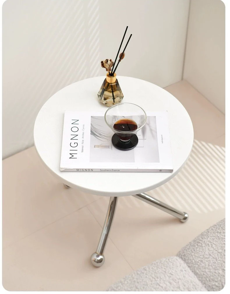 

Sofa Side Table Small Coffee Table Living Room Bedroom Bedside Table Side Table Retro Small Round Table Balcony Small Table