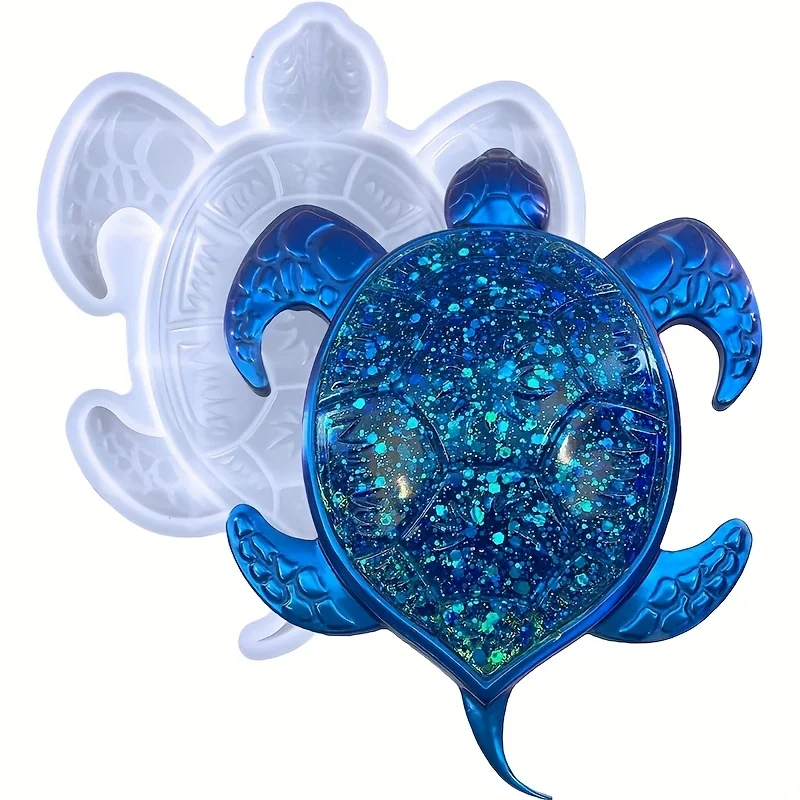 3D turtle-shaped resin molds, large turtle-shaped Marine art silicone resin molds, marine-themed night lights, home decoration