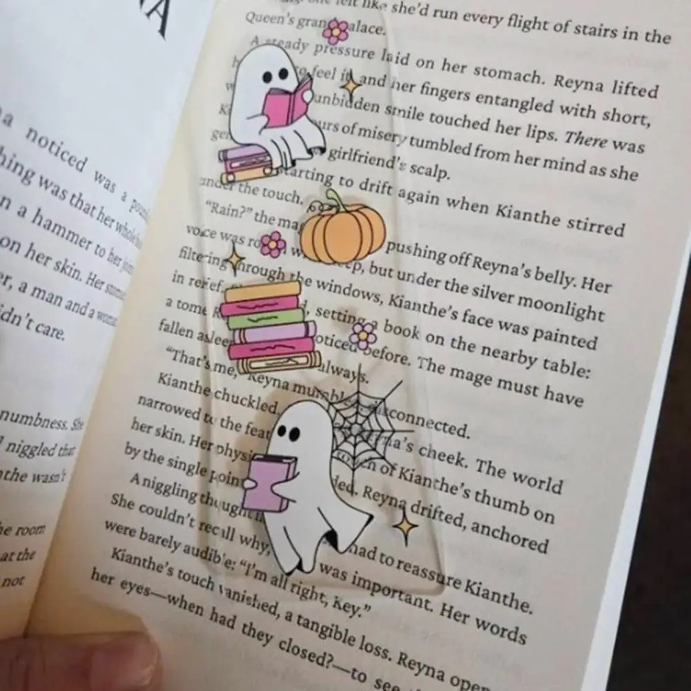 Halloween Bookmark Waterproof Bookmark Spooky Halloween Acrylic Pressed Bookmarks with Tassels for Readers for Graduation