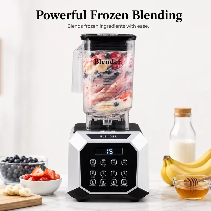 2.2L Electric Fruit Blender for Smoothies Household Kitchen Appliance Portable Juice Mixer Machine for Home Cooking Tools