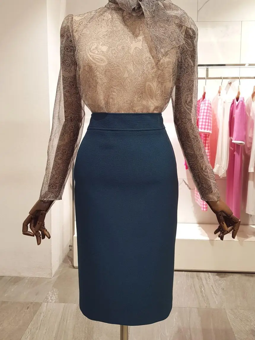 

Осенняя коллекция 2024: Модная юбка-миди H-Line для офиса, универсальная прямая юбка миди с завышенной талией, стройнящая фигуру