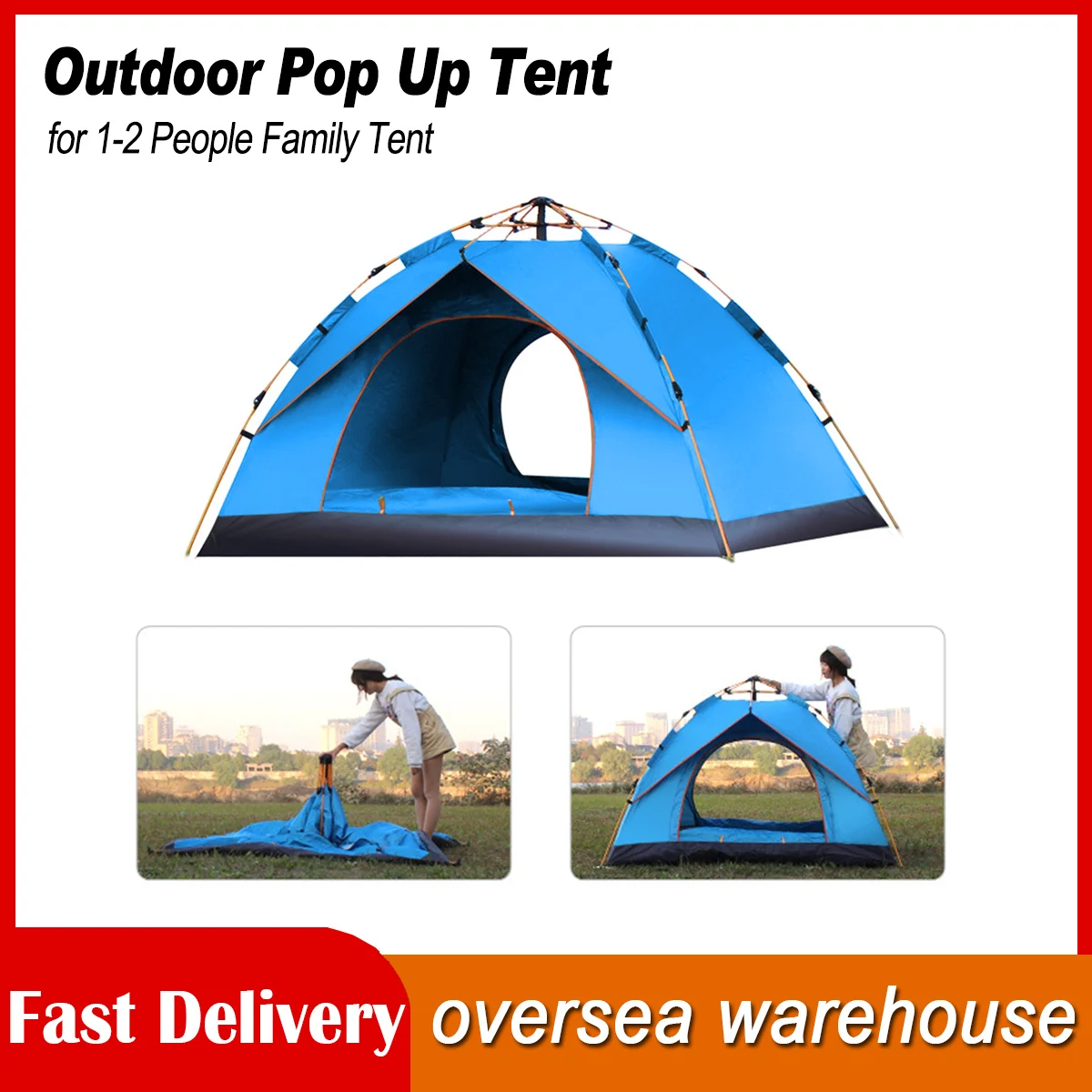 

Outdoor Up Tent Water-resistant Portable Instant Camping Tent for 1-2 People Family Tent Camping Tent Instant Up Tent Hiking