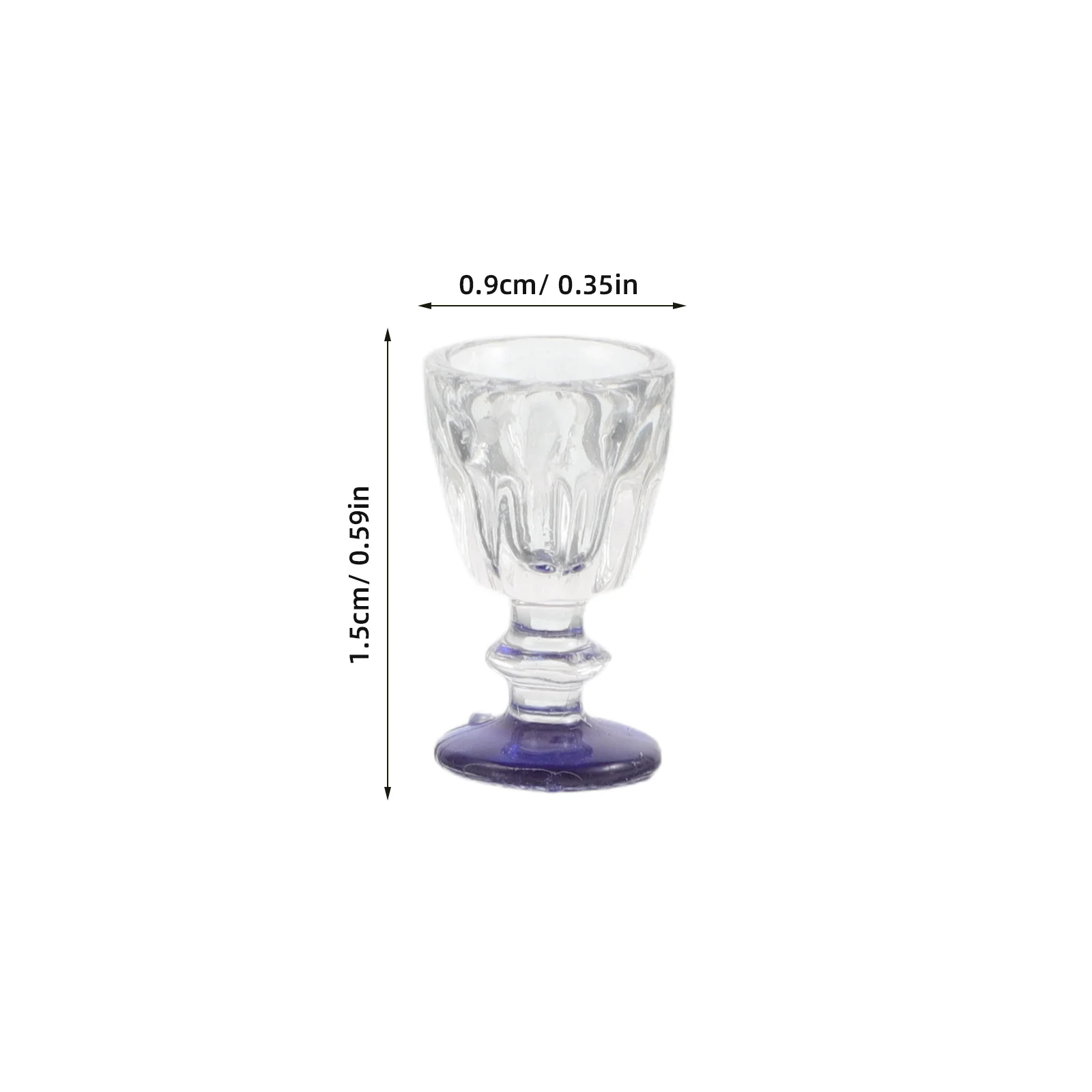 15 قطعة من أكواب النبيذ الصغيرة ذات السفلي الأزرق مصغرة واقعية لمشهد بيت الدمى للأطفال مجموعة إكسسوارات المطبخ التظاهرية #6