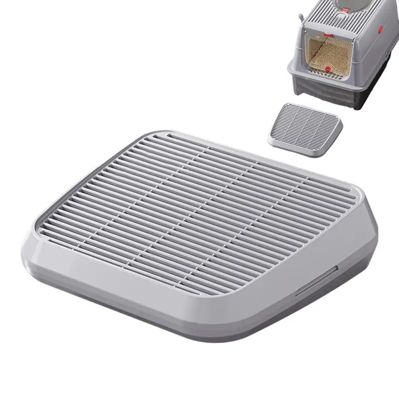 

Litter Box Ramp Cat Litter Catcher Ramp Box Anti Tracking Trapper Tray With Filter Function Non Slip Double Layer Pet Supplies