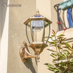 Outdoor Solar LED Wall Sconce Lights Solar Panels Sunlight Garden Decoration Street Lamps Villa Country Yard Solar Spotlights