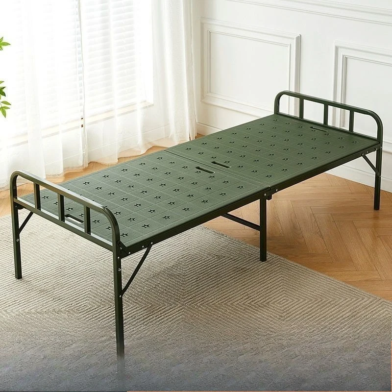 

Folding bed single single household folding wire siesta office portable simple escort iron