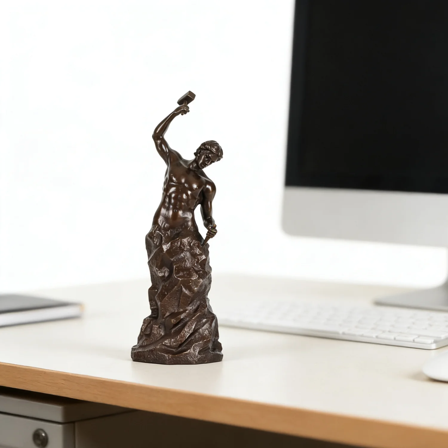 Bronze Self Made Man Statue Figurine Abstract Famous Sculpture Gorgeous Home Office Decoration 26CM