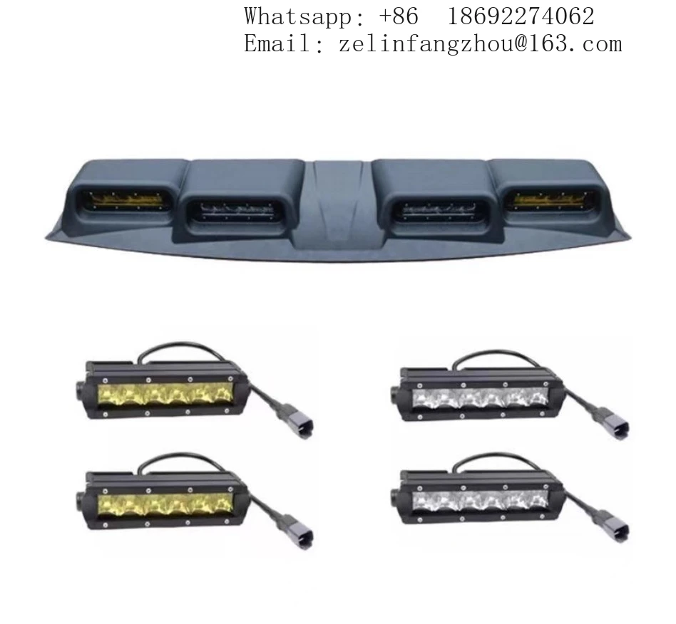 

QK Four-Eye Spoiler Roof Spotlights (Luggage Rack Frame Searchlights) For BEIJING BJ30 SUV 2021- Model QK-BJ30-01