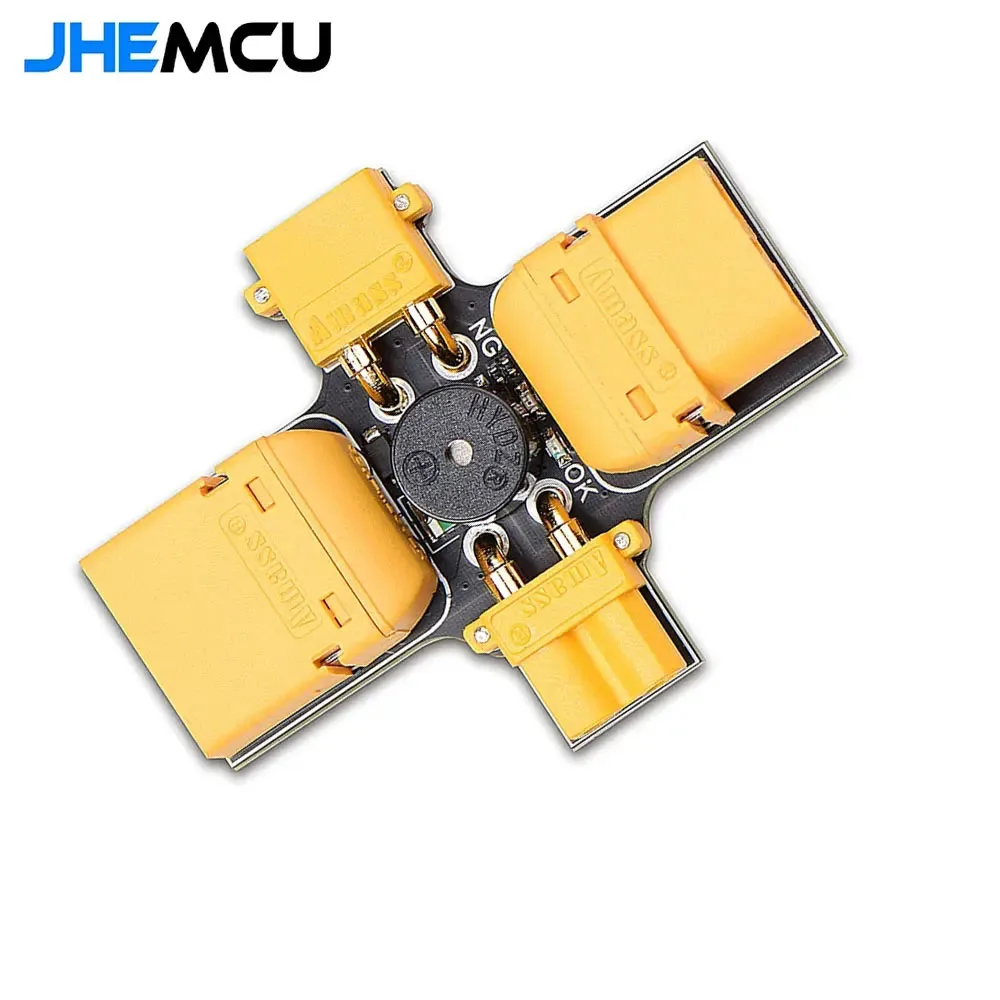 JHEMCU bouchon de fumée XT30-XT60 protecteur de court-Circuit alarme sonore intégrée 1-8S Lipo 30V 2.5A-3.5A pour Drone FPV outils RC