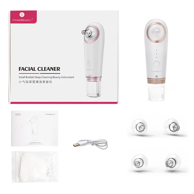 #Eletric Skin Cleanser Water Oxygen Vacuum Facial Pore Skin Care Blackheads Remove Suction USB Rechargeable Deep Cleaning Tool