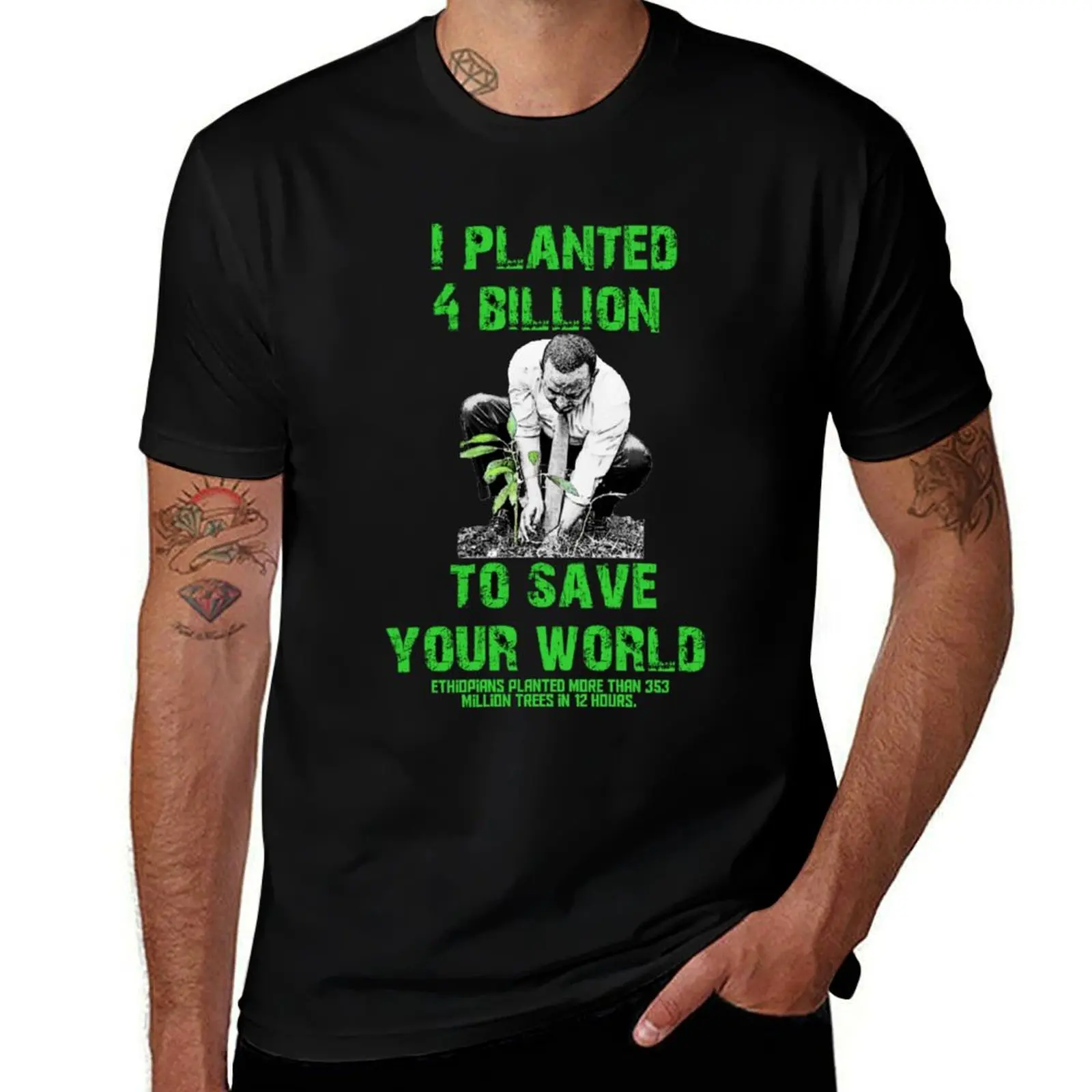 

Plant A Tree - Dr Abiy Ahmed T-Shirt Luxury man anime figures oversize t-shirts man korean fashion men t shirts