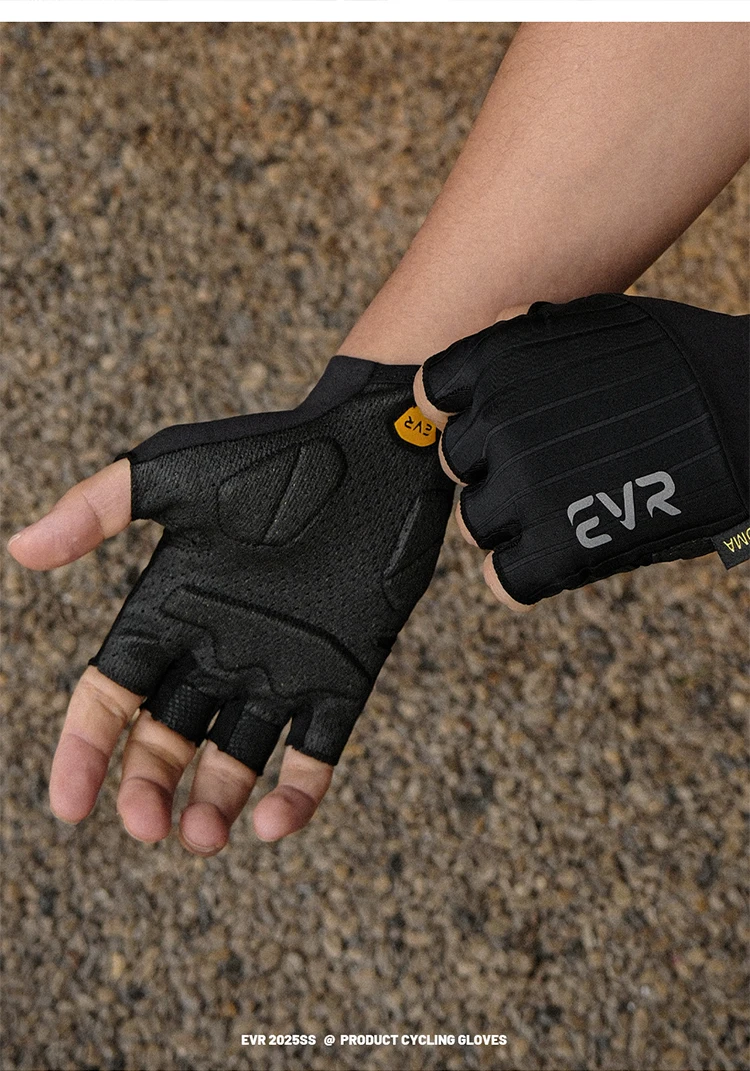 EVR Sommer Herren Fahrradhandschuhe MTB Fahrradhandschuhe Stoßdämpfende Halbfinger-Rennradhandschuhe Zubehör – Detail 13