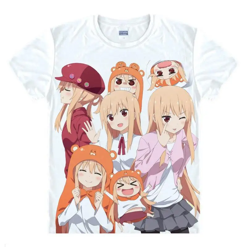 

Футболка с принтом аниме Doma Umaru, футболка с круглым вырезом и короткими рукавами, летний топ, мужская и женская одежда, кавайная футболка, милая одежда