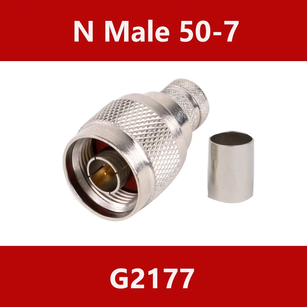 10 pz RF Coaxila connettore N femmina Jack e N maschio spina Crimp per 50-7 LMR400 cavo 50ohm RF adattatore coassiale