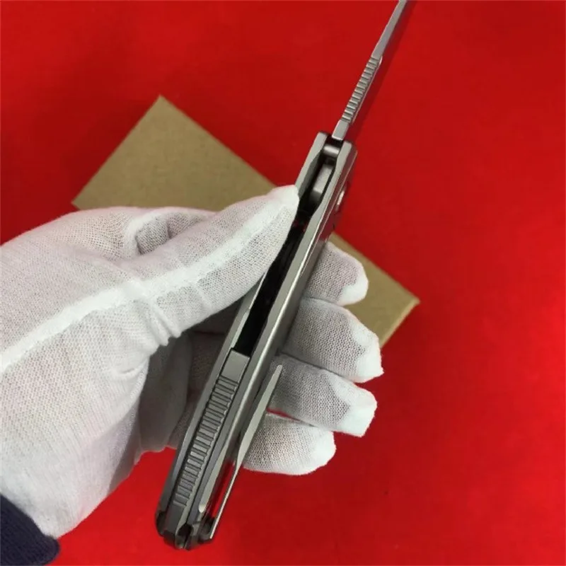 Shirogorov الكم 4th سبائك التيتانيوم الراقية جمع سكين للفرد M390 شفرة المحمولة سكين للفرد EDC أداة