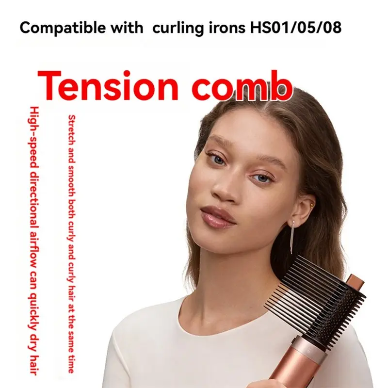 【plaisir】fast-drying-styling-hair-tool-wave-curl-diffuser-attachment-tension-comb-for-dyson-airwrap-hs01-hs05-hs08-a