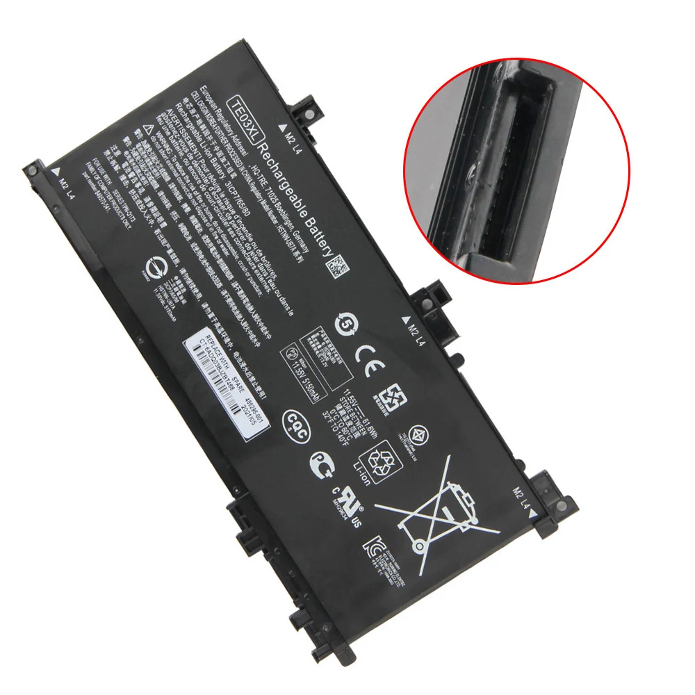 بطارية جديدة ل HP OMEN 15 TPN-Q173 HSTNN-UB7A 15-bc011TX 15-bc012TX AX017TX TE03XL TE04XL بطاريات قابلة للشحن