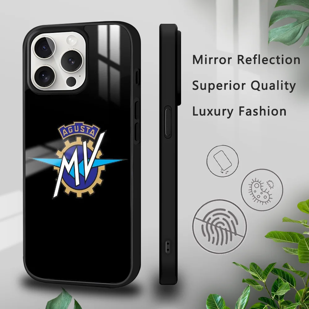 MV A-AguSTaES Cool Moto Phone Case For IPhone 16 15 14 13 12 11 Pro Xs Max Mini Plus Celulares Hard Funda