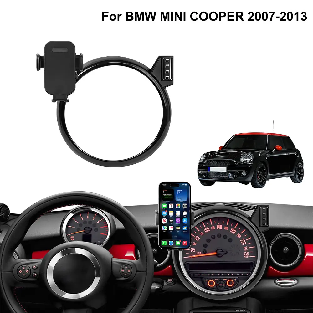 

Car Phone Holder For BMW MINI Cooper 2007-2013 2012 2011 2010 2009 2008 R55 R56 R57 Screen Fixed Base Mobile Phone Mounts
