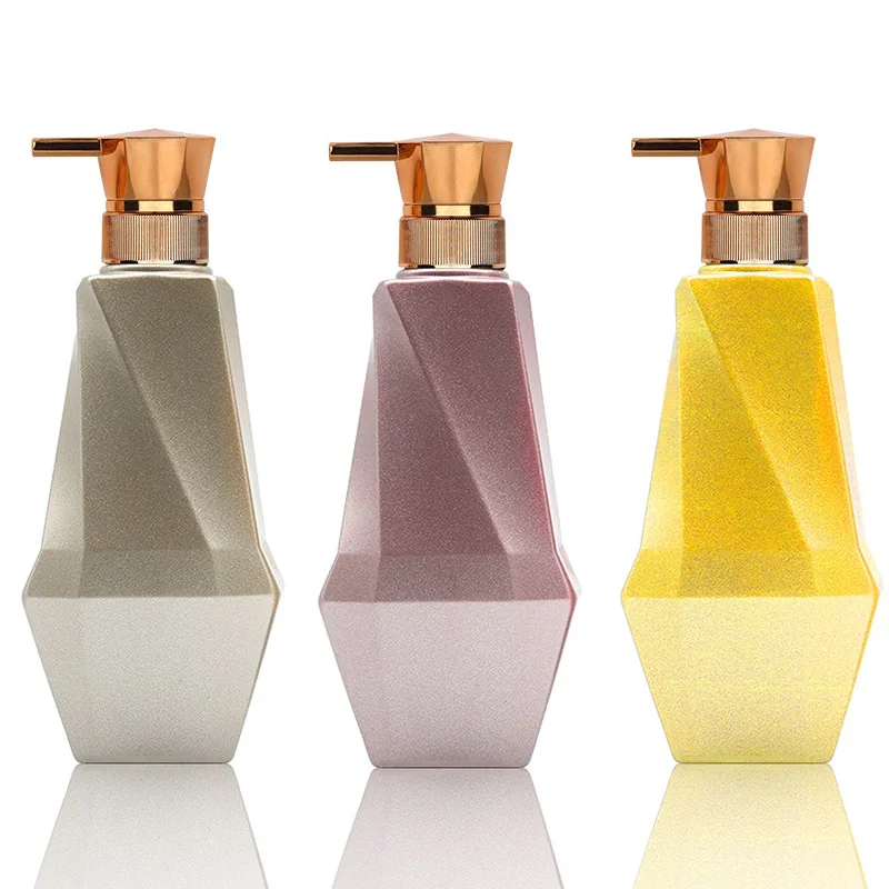 1PC Large Capacity 400ml Repackaged Plastic Empty Bottle High-end Press Liquid Shampoo Body Wash Lotion Bottle