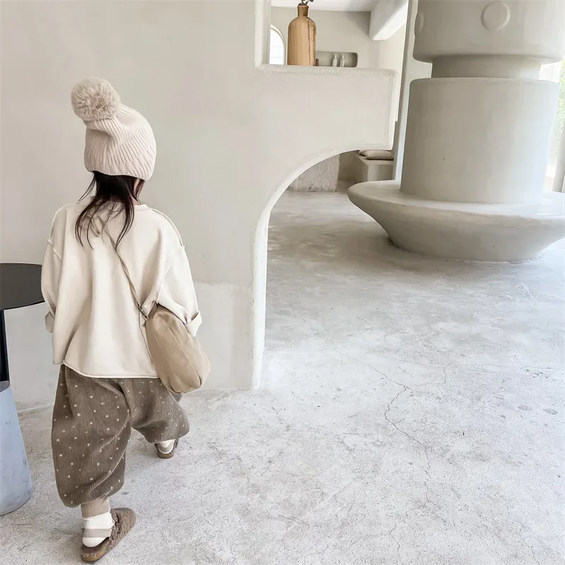 ملابس الأطفال الجديدة للأطفال هوديي الأولاد تي شيرت الفتيات قاعدة قميص الخريف القطن رسالة اليابانية الكورية طويلة الأكمام تي شيرت #6