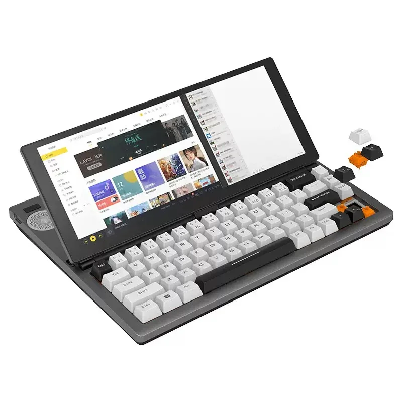 

Mechanical Gaming Keyboard With 90°Foldable Touchscreen Mechanical 68 Keys Rgb Backlight Keyboard For Window Android