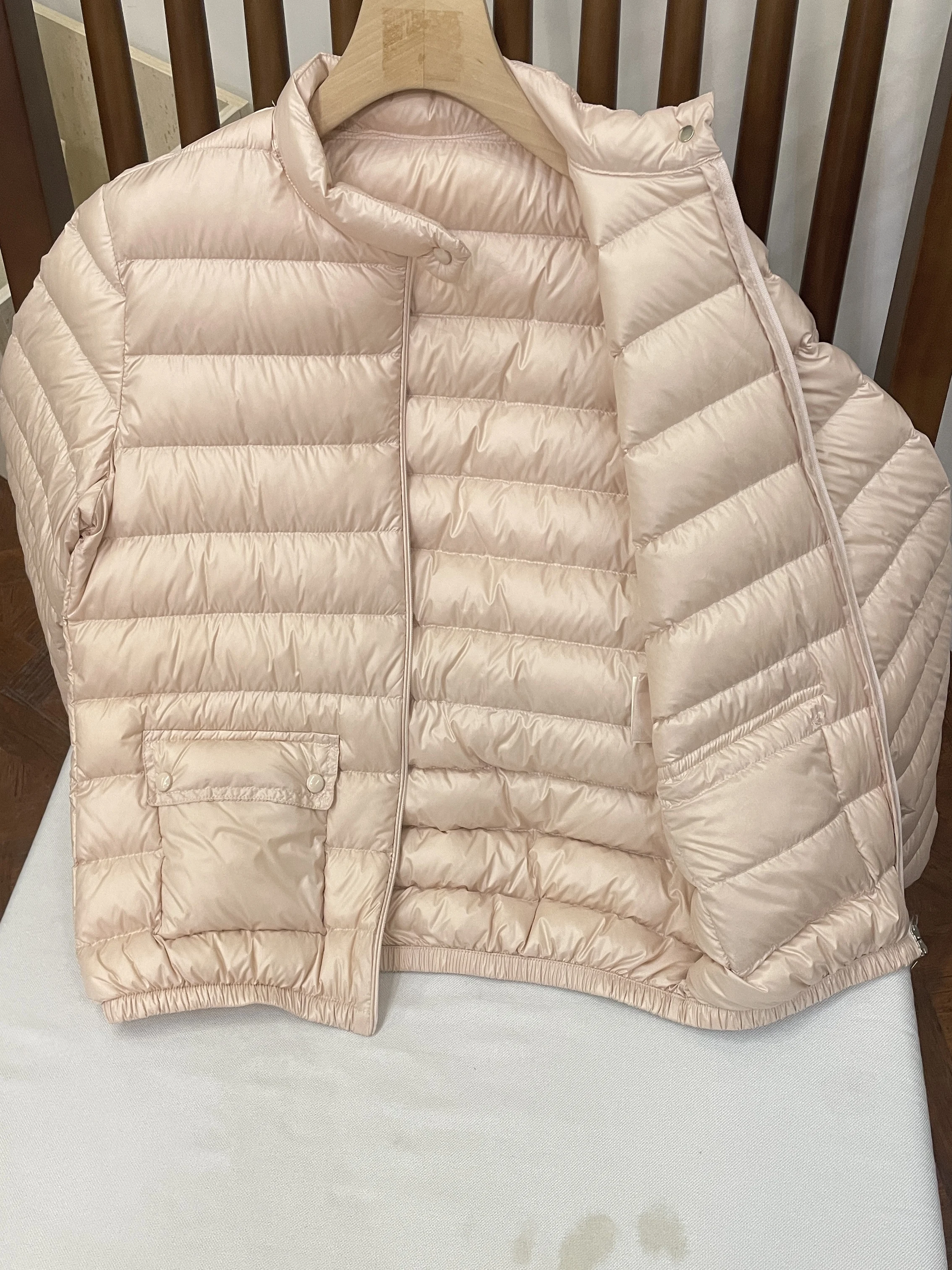 ライトシン スタンドアップカラー レディース ダウンジャケット 無地 カジュアル 厚手 ジッパー ジャケット シンプル 冬 デイリー トップス