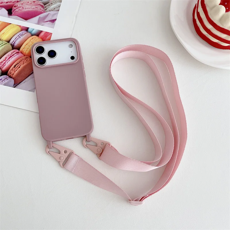 Crossbody Lanyard Strap Phone Case For iPhone 17 Air 16 16E 15 14 12 13 Mini 11 Pro Max Plus Candy Color Silicone Soft Cover - AliExpress 202192403 Crossbody Lanyard Strap Phone Case For iPhone 17 Air 16 16E 15 14 12 13 Mini 11 Pro Max Plus Candy Color Silicone Soft Cover - AliExpress 202192403